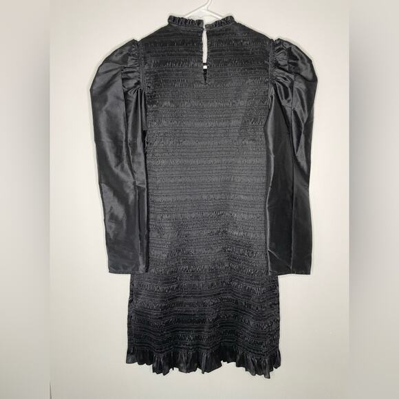 Ulla Johnson Aurele Mini Dress in Noir Black Size 8 - Picture 10 of 10